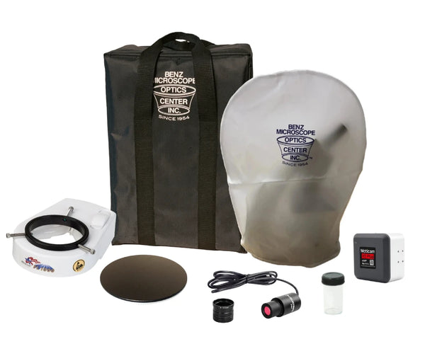 Microscope Accessories & Parts - Benz Microscope Optics Center - Microscope Carry Case, covers, ring lights, eypeiece cameras