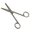 Mayo dissecting scissors on white background, open blade view