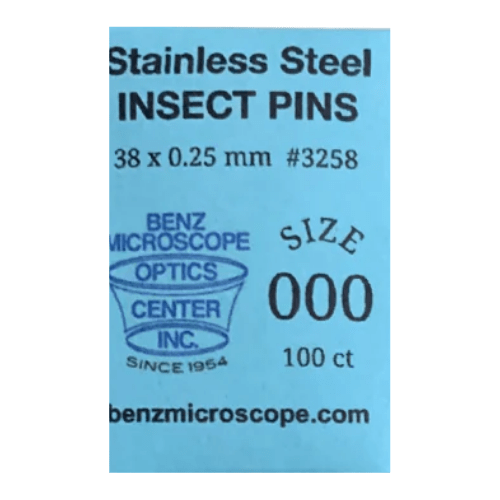 Benz Microscope Premium Steel Insect Pins, 100 pkInsect PinsConsumablesInstructional_Entomology3258