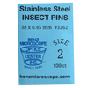 Benz Microscope Premium Steel Insect Pins, 100 pkInsect PinsConsumablesInstructional_Entomology3262
