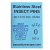 Benz Microscope Premium Steel Insect Pins, 100 pkInsect PinsConsumablesInstructional_Entomology3260