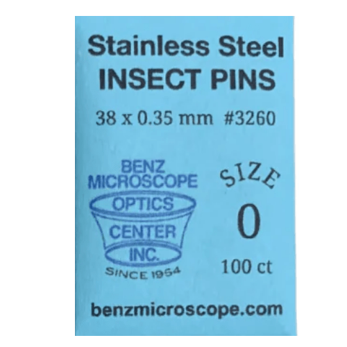 Benz Microscope Premium Steel Insect Pins, 100 pkInsect PinsConsumablesInstructional_Entomology3260