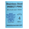 Benz Microscope Premium Steel Insect Pins, 100 pkInsect PinsConsumablesInstructional_Entomology3264V