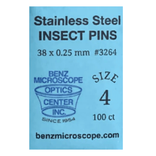 Benz Microscope Premium Steel Insect Pins, 100 pkInsect PinsConsumablesInstructional_Entomology3264V