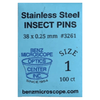 Benz Microscope Premium Steel Insect Pins, 100 pkInsect PinsConsumablesInstructional_Entomology3261