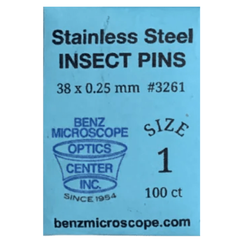 Benz Microscope Premium Steel Insect Pins, 100 pkInsect PinsConsumablesInstructional_Entomology3261