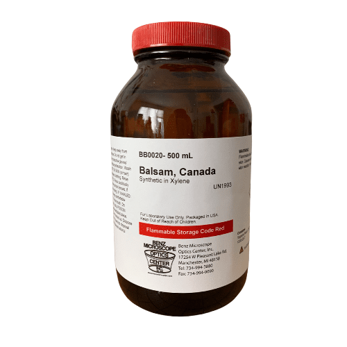 Benz Microscope Synthetic Canada Balsam Mounting MediumMounting MediumLaboratory_Stains and ChemicalsMade in USAAC0020 - 500