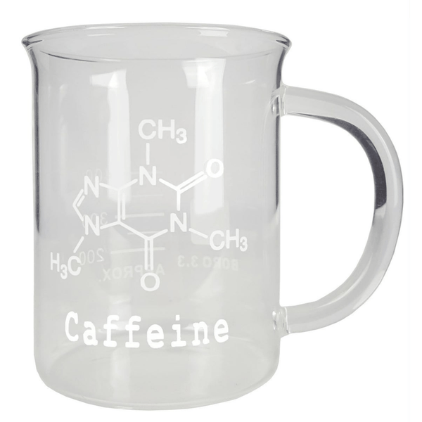 Caffeine Beaker Mug, Borosilicate Glass, 500ml, 16.9 ozMugsGifts_MugsBKM500C