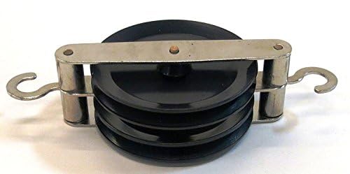 Double Parallel Pulley, 50mm Plastic, Hook at each endDouble Demonstration PulleyInstructional_Physical SciencesP4030