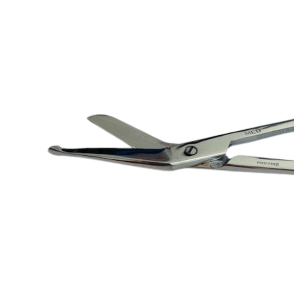 Medical Lister Bandage Scissors, 5-5/8", Chromed Steel close up view