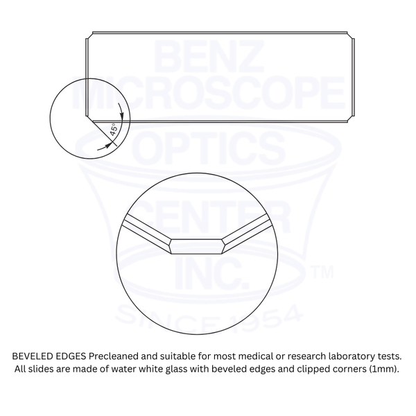 Premiere Beveled Edge Glass Microscope Slides, 3" x 1", graphic, Laboratory Supplies_Slides and Accessories2015B