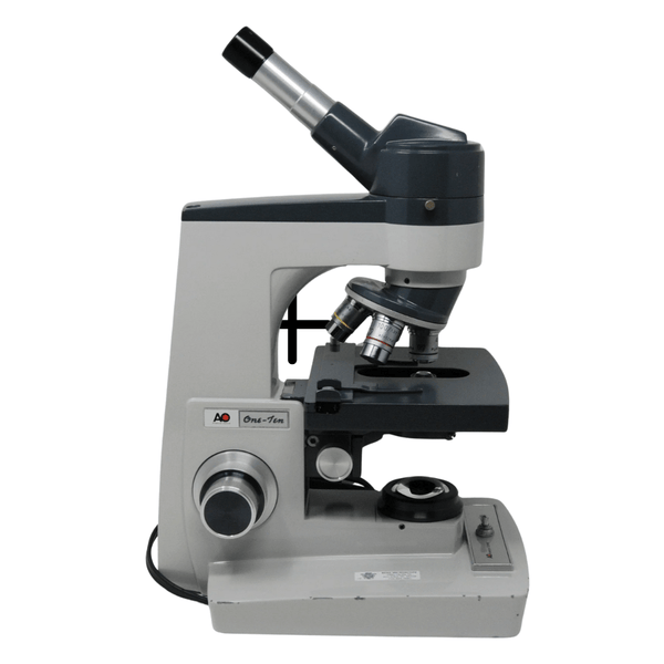 AO OneTen Series Monocular Compound Reconditioned Microscope - Benz Microscope Optics Center -U-AO110M - Used - right side