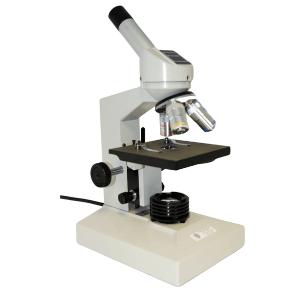 Fisher Micromaster VSLD 4x/10x/40x Monocular Compound Reconditioned Microscope - Benz Microscope Optics Center - Used right