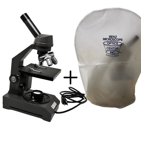 Swift 2240 Series Monocular Compound Reconditioned Microscope - Benz Microscope Optics Center - U-2250 - Used - dust cover