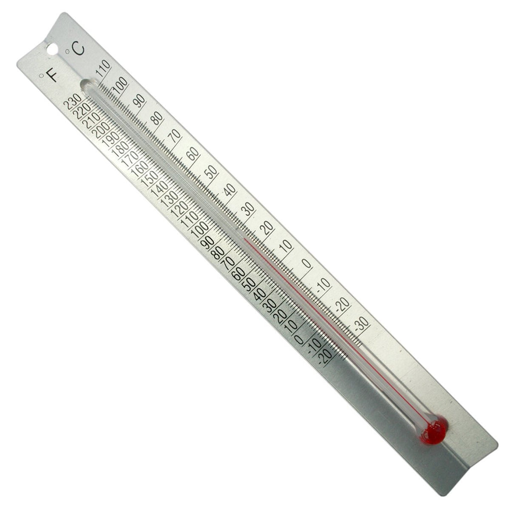 Room Thermometer with Flat Metal Back, Celsius - Fahrenheit