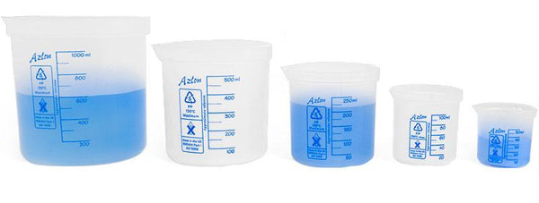 Azlon Square Ratio Plastic BeakersLaboratory SuppliesChemistryPlasticwareA882
