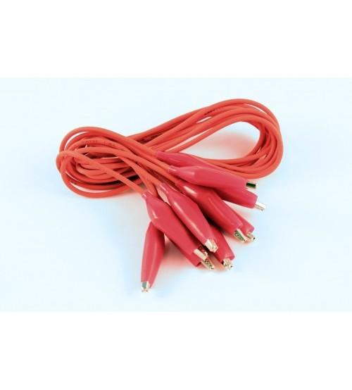 Connection Wires with Insulated Alligator Clips 24" Long, Red or BlackAlligator CordsInstructional_Physical SciencesPE9303R