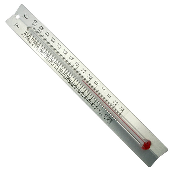 Metal V-Back Thermometer, Dual Celsius/Fahrenheit, 5.75"L at Benz Microscope. Laboratory Supplies, ChemistryTools Instruments