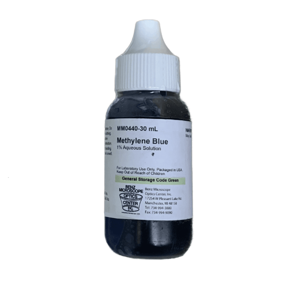 Methylene Blue Slide Stain, 1% Aqueous SolutionStains and ChemicalsLaboratory_Stains and ChemicalsMade in USABZ0920 - 6