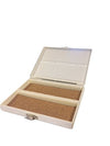 Microscope Slide Storage Box for 3" x 1" Standard Slides, 100 Capacity - Benz Microscope Optics Center - 5202 - white opened