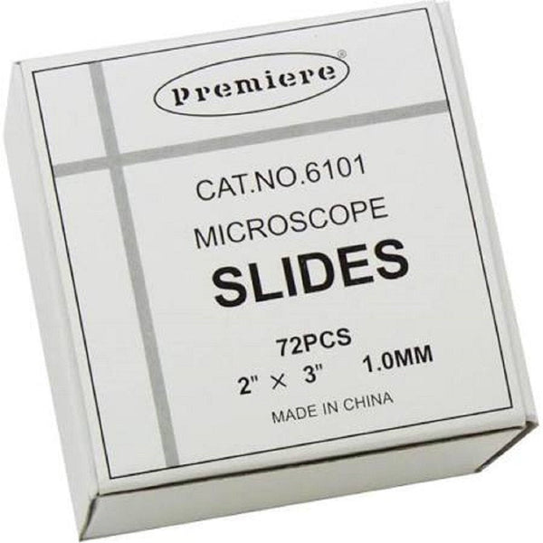 Premiere Large Format Glass Microscope Slides, 3x2", Plain, Frosted or Charged - Benz Microscope Optics Center - CA6101 box72