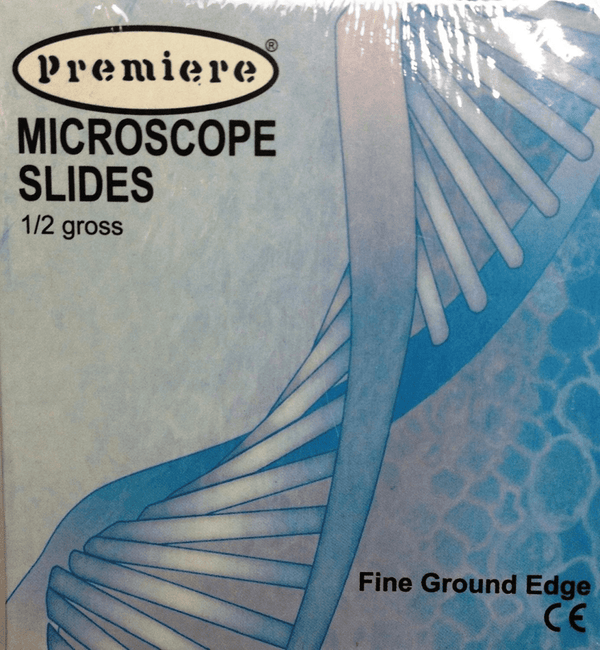 Premiere Plain Glass Slides, 3"x1" Box of 72, Laboratory Supplies_Consumables_Slides and Accessories Box view SKU 2010P