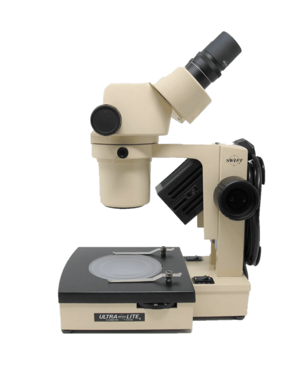 Swift M28 Zoom Stereo Reconditioned Microscope 10x - 40x - Benz Microscope -U-M28HFZ10 Used Refurbished -dissecting-left