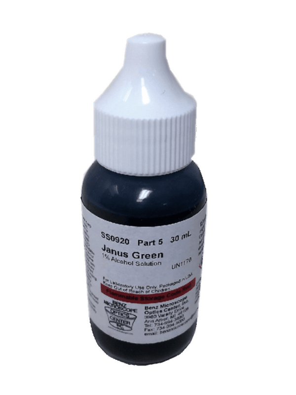 Slide Stain: Janus Green Vital Stain Refill, 30mlStains and ChemicalsLaboratory_Stains and ChemicalsMade in USABZ0930 - 5