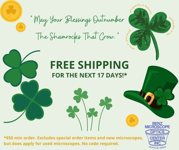May Your Blessings Outnumber The Shamrocks That Grow - Benz Microscope Optics Center