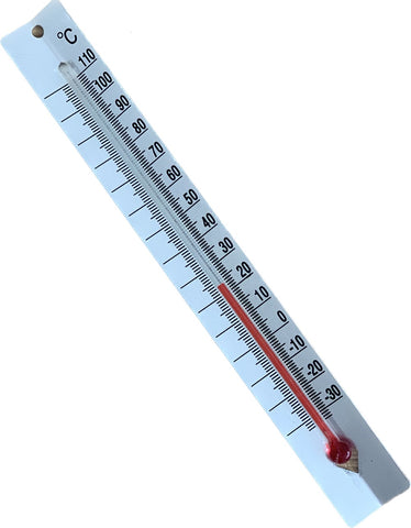 Metal Back Student Thermometer, Celsius -30 to 110 Degrees (#826)