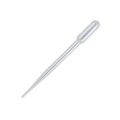 Disposable Plastic Transfer Pipette Droppers, 3 ml Capacity, 1ml Draw, 0.25ml Graduations (#L652)