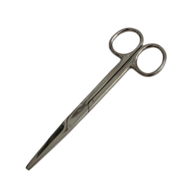Mayo dissecting scissors on white background, front view