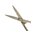 Student Microscopic Scissors, 4.5"L, Stainless Steel, Straight, Sharp Tips, open blade detail