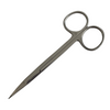 Student Microscopic Scissors, 4.5"L, Polished Stainless Steel, Curved, Sharp Tips. back view