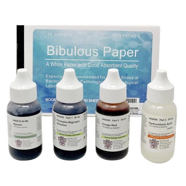 Benz Microscope Negative Stain Kit with 2 forms of Nigrosin Solution