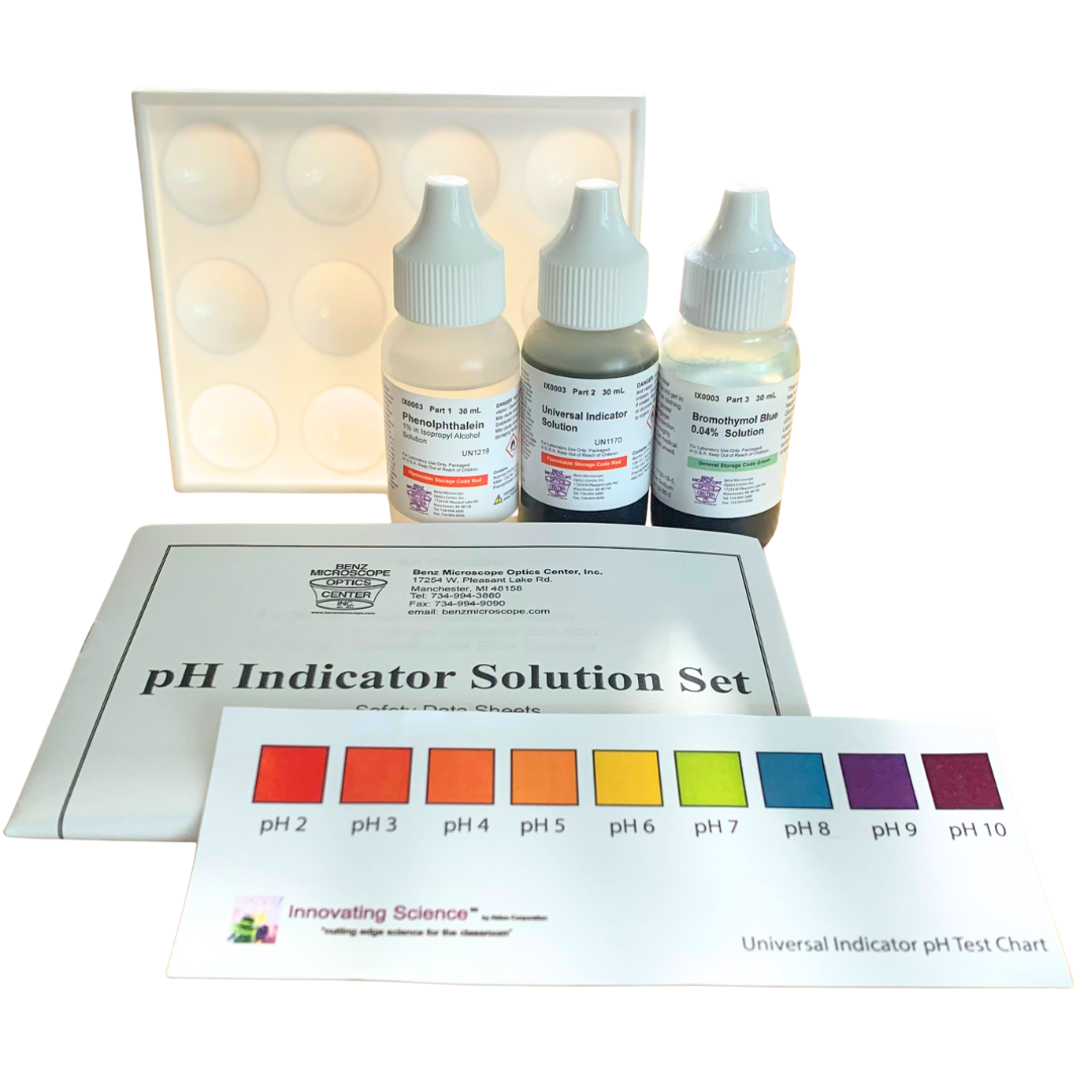 pH Indicator Solution Set - Benz Microscope Optics Center