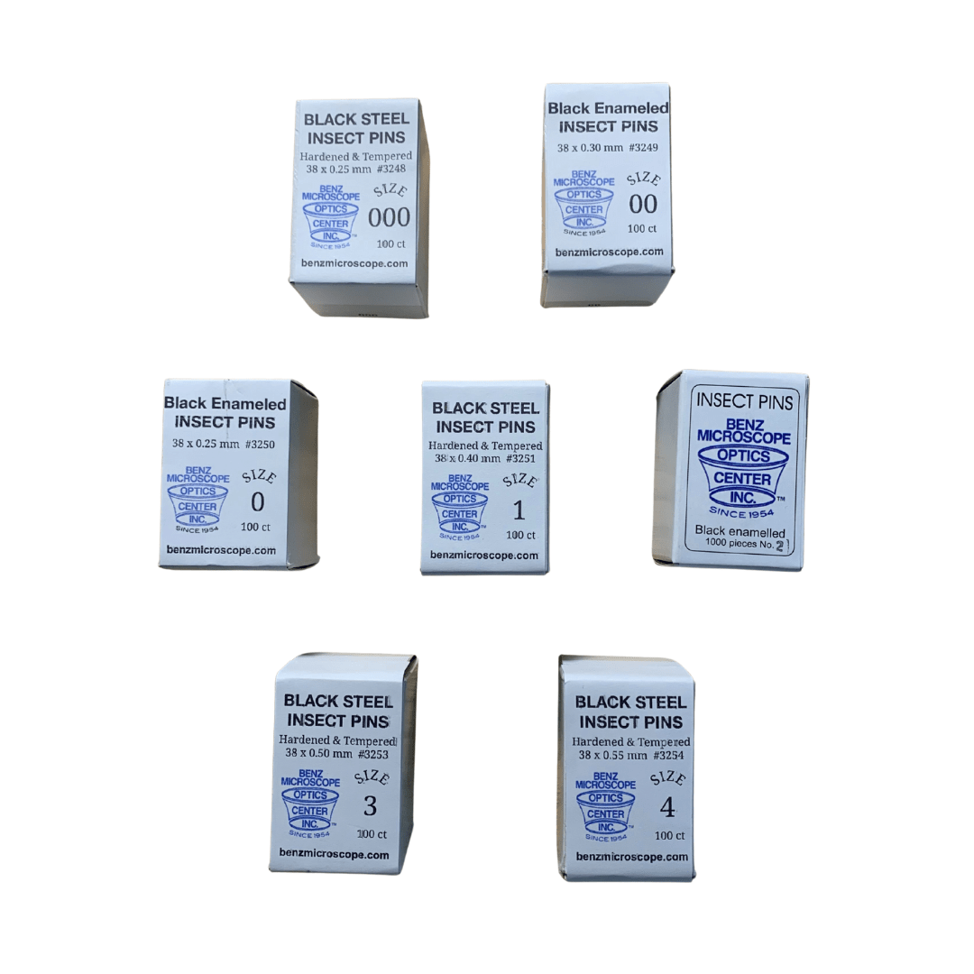 Benz Microscope Premium Black Enameled Insect Pins, 000 - 4
