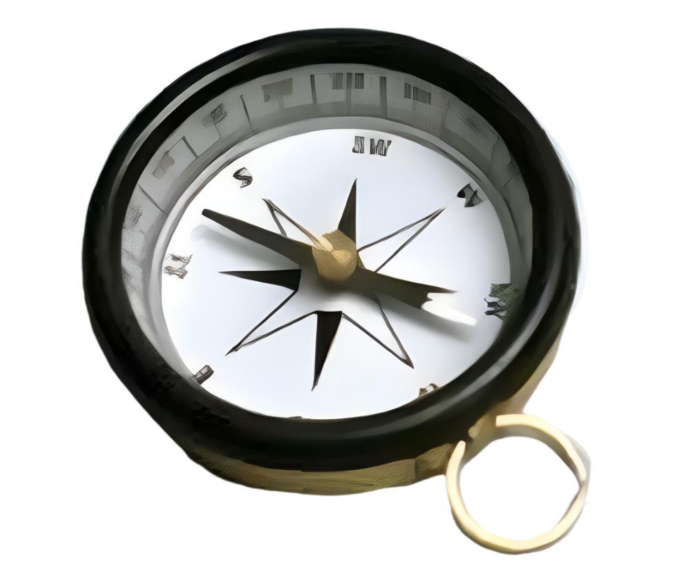 Magnetic Aluminum Compass, 45 mm, with Ring