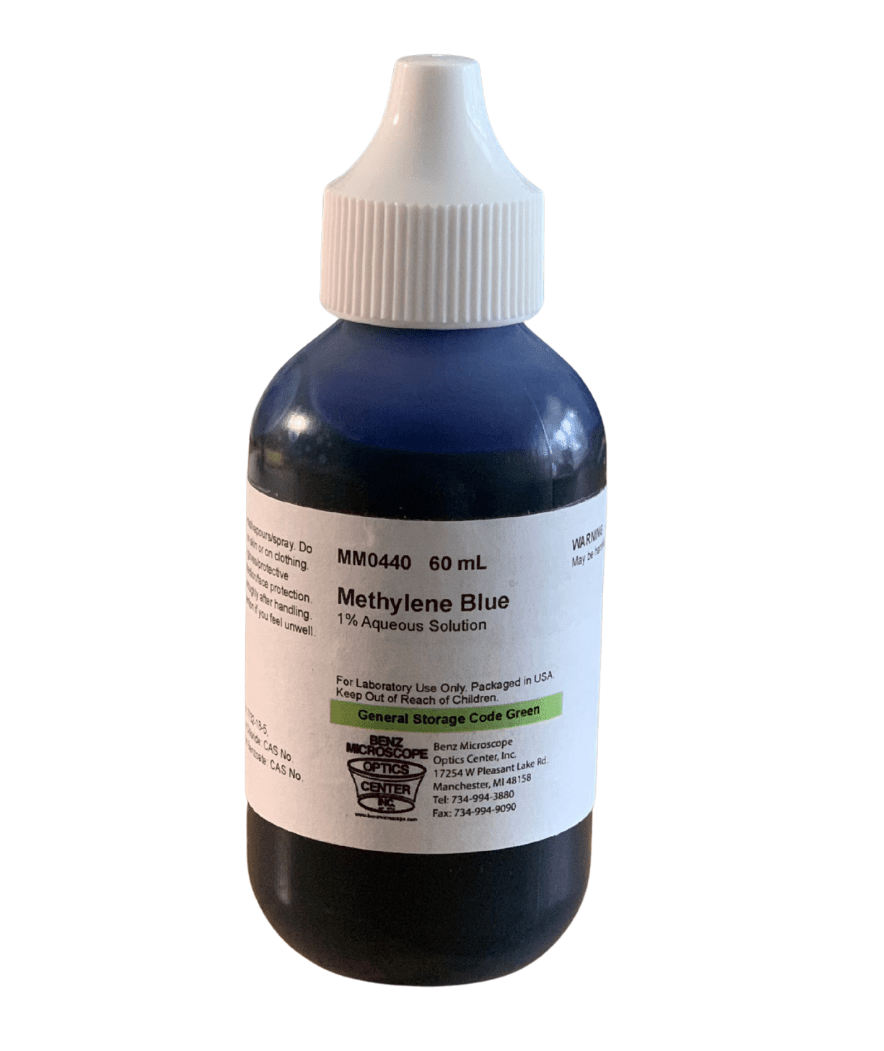 ブルー+エッセンス Methylene Blue Slide Stain, 1% Aqueous Solution - Benz Microscope