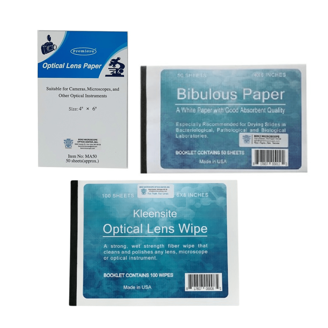 Optical Lens Paper Tissues Variety Pack with Bibulous Paper