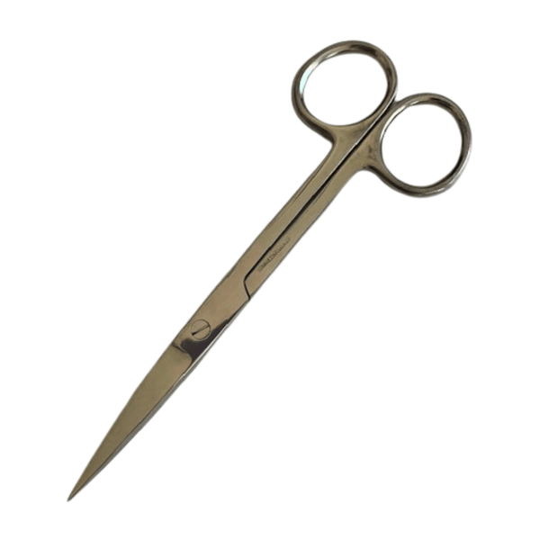 Surgical Operating Scissors, 4-1/2" Sharp Tips, Polished Stainless Steel front view