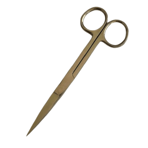 Surgical Operating Scissors, 5 1/2" Sharp Tips, Polished Stainless Steel back view
