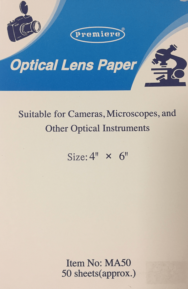 Optics: Lens Care, Premiere Optical Lens Paper (#20120, 20121) MA50, MA02