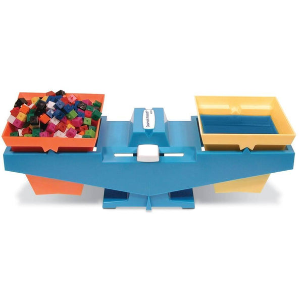 Measure solids or liquids with this durable, brightly colored, elementary balance by Classroom Products. Two removable hoppers with lid/tray are graduated in 100mL (1/2 cup) increments with a capacity of 500mL (1 pint).