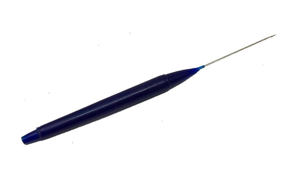 Dissection Teasing Needles, Straight, Blue Tapered Plastic Handle, Pack of 12 (6995/12)