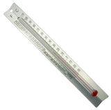 Metal V-Back Thermometer, Dual Celsius/Fahrenheit, 5.75" L (#824) - Benz Microscope Optics Center