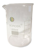 400ml Borosil Beaker, Single Scale, Glass, H10400