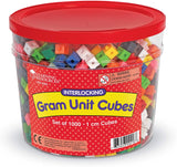 Set of 1000 Interlocking Gram Unit Cubes with suggested activities from Learning Resources! #LER 0305. Turns class time into play time!