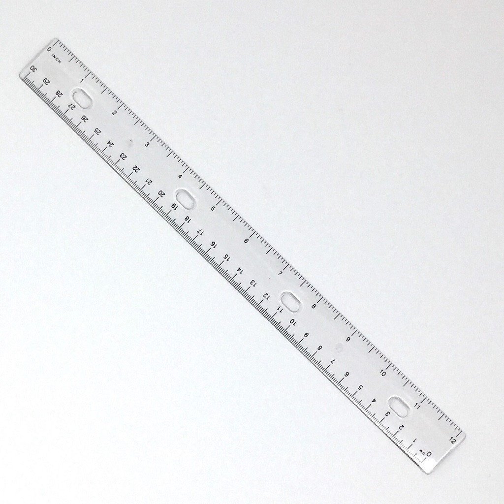 Ruler, Clear Plastic, Flexible, 12